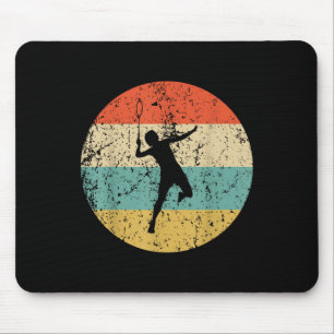 Tapis De Souris Chemise Badminton - Joueur Vintage Retro Badminton