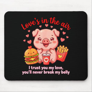 Tapis De Souris Chemise de cochon mignon Love’s In The Air Kawaii