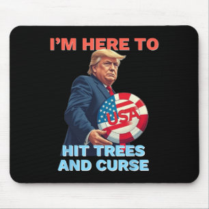 Tapis De Souris Chemise de Disc Golf Drôle Frappe les Arbres et Ma