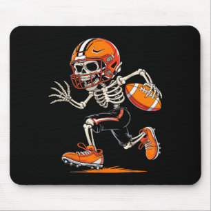 Tapis De Souris Chemise de football drôle squelette Halloween pour