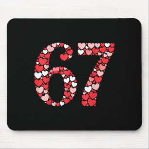 Tapis De Souris Chemise de la Saint-Valentin 67 6 7 Mème Drôle 67 
