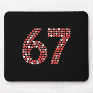 Tapis De Souris Chemise de la Saint-Valentin 67 6 7 Mème Drôle 67