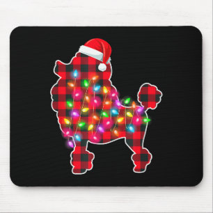 Tapis De Souris Chemise de Noël à carreaux rouges pour chien Buffa