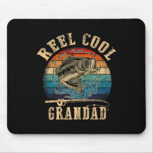 Tapis De Souris Chemise de pêche pour grand-père cool vintage Reel