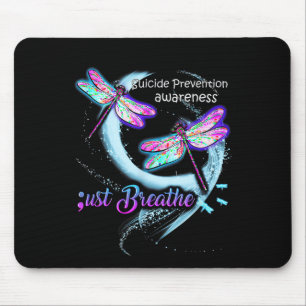 Tapis De Souris Chemise de sensibilisation au suicide Respirer la