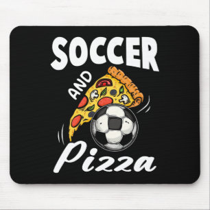 Tapis De Souris Chemise de soccer et de pizza Drôle de amateur de