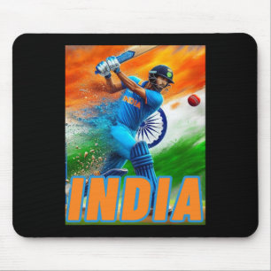 Tapis De Souris Chemise de Supporters de Cricket d'Inde - Cricket