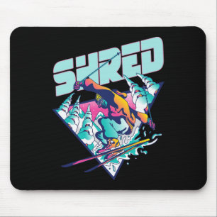 Tapis De Souris Chemise déchiquetée vintage ski freestyle années 8