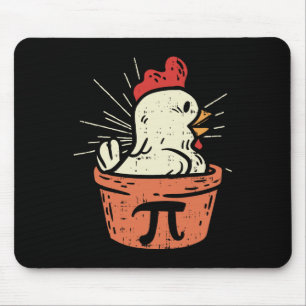 Tapis De Souris Chemise drôle de poulet pot pi jour tarte amateur