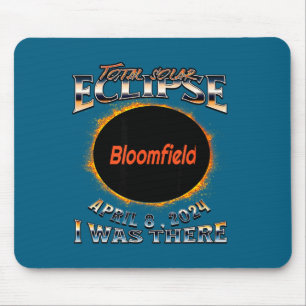 Tapis De Souris Chemise Éclipse Solaire Bloomfield Indiana Là