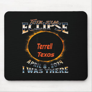Tapis De Souris Chemise Éclipse Solaire Terrell Texas Là