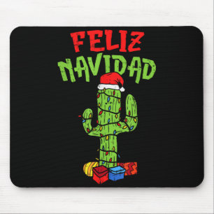Tapis De Souris Chemise Feliz Navidad Cactus de Noël Mexicain Xmas