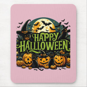 Tapis De Souris Chemise Happy Halloween citrouilles