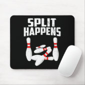 Tapis De Souris Chemise Lover Bowling Split Arrive Hommes Femmes E (Avec souris)