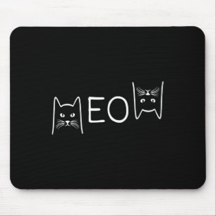 Tapis De Souris Chemise Meow Meow Meow Kitty Funny Chats Maman Et