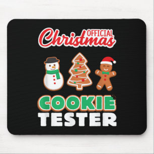 Tapis De Souris Chemise officielle de testeur de biscuits de Noël