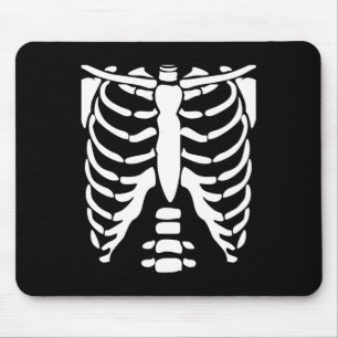 Tapis De Souris Chemise squelette Halloween Costume Rib Cage Anato