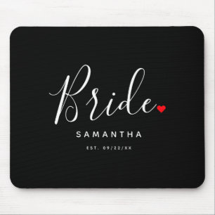 Tapis De Souris Chemise T Mariage De Mariée Élégante 