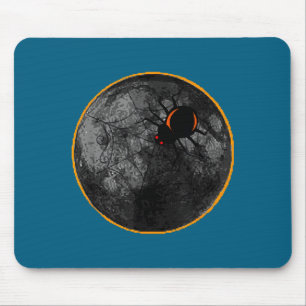 Tapis De Souris Chemise Toile d'araignée Arachnide Lune Solaire