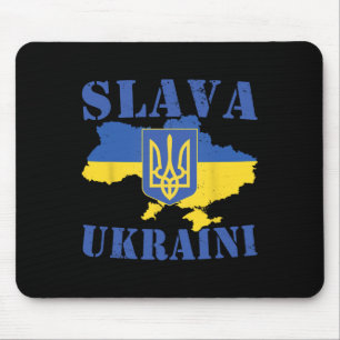 Tapis De Souris Chemise Ukraine Slava Ukraini Drapeau Ukrainien Tr