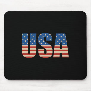 Tapis De Souris Chemise Usa Texte Drapeau - Drapeau Américain Patr