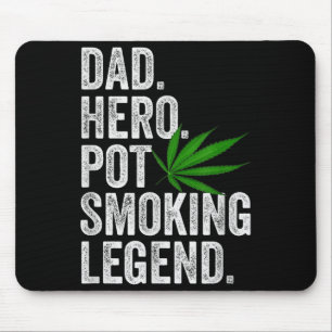 Tapis De Souris Chemise Weed Papa Drôle Stoner Noël T Fumeur Humou