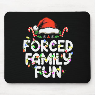 Tapis De Souris Chemises de Noël drôles pour famille forcée 
