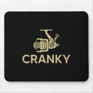 Tapis De Souris Chemises de Pêche Cranky Vintages Pères Pêcheurs D