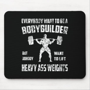 Tapis De Souris Chemises Drôle De Bodybuilding. Un squa d'exercice
