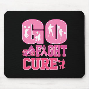 Tapis De Souris Chemises du cancer du sein rose Pom-pom girl de ru