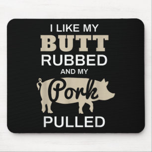 Tapis De Souris Chemises Grillées Drôle - J'Aime Mon Beurre Rubbed