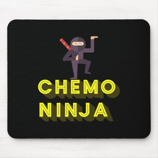 Tapis De Souris Chemo Ninja Mois de sensibilisation au cancer chez (Devant)