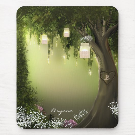 Tapis De Souris Chêne Arbre Forêt Enchantée Jardin Souris Pad (Devant)