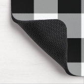 Tapis De Souris Chèque de bison noir et blanc (Coin)