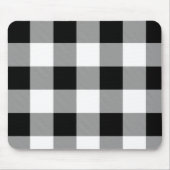 Tapis De Souris Chèque de bison noir et blanc (Devant)