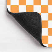 Tapis De Souris Chèque Motif blanc x orange (Coin)