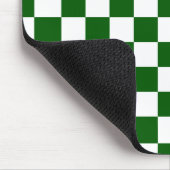 Tapis De Souris Chèque Motif blanc x vert (Coin)