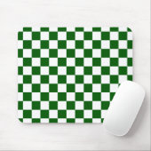 Tapis De Souris Chèque Motif blanc x vert (Avec souris)
