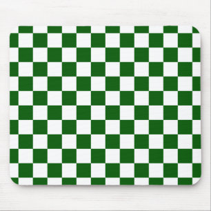 Tapis De Souris Chèque Motif blanc x vert