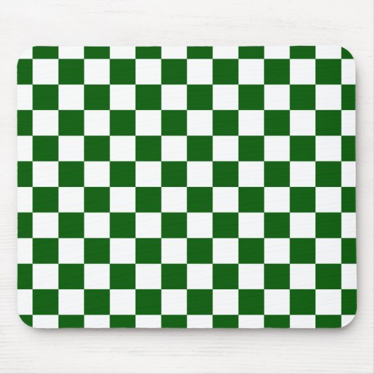 Tapis De Souris Chèque Motif blanc x vert (Devant)