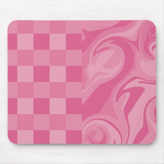Tapis De Souris Chèques et persiennes - Rose (Devant)