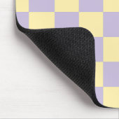 Tapis De Souris Chèques et tourbillons - Pastel Jaune et Violet (Coin)