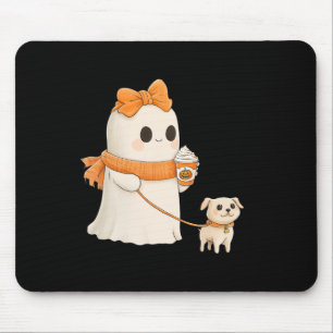 Tapis De Souris Cher Fantôme Marcher Chien Coquette Chien Hallowee
