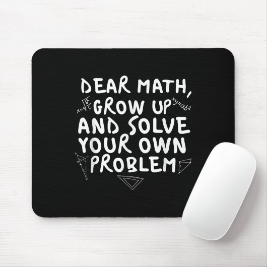 Tapis De Souris Cher Math Augmenter Funny Math Problème Citer Garç (Avec souris)