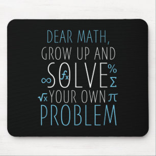 Tapis De Souris Cher Math Funny Math Citation Filles Garçons Homme