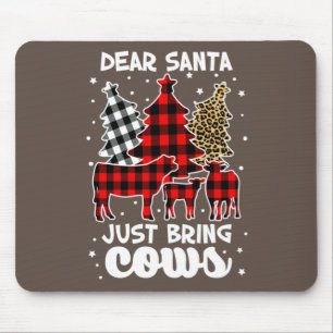 Tapis De Souris Cher Père Noël Apporte juste des vaches Buffalo de