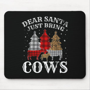 Tapis De Souris Cher Père Noël Apporte juste des vaches Buffalo de