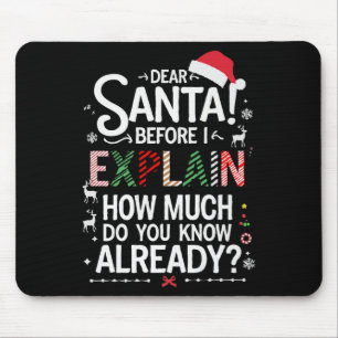 Tapis De Souris Cher Père Noël avant d'expliquer combien en savez-