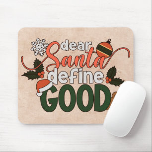 Tapis De Souris Cher Père Noël définir bon Noël Mousepad
