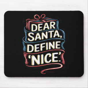Tapis De Souris Cher Père Noël Définir Nice Noël